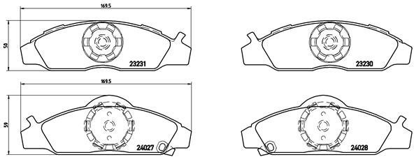 BREMBO Brake pad set P 15 008 - Brake Pads