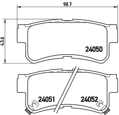 BREMBO Brake pad set P 15 009 - Brake Pads