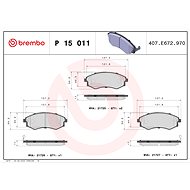 BREMBO Brake pad set P 15 011 - Brake Pads