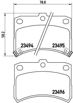 BREMBO Brake pad set P 16 009 - Brake Pads