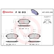 BREMBO Brake pad set P 16 013 - Brake Pads