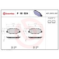 BREMBO Brake pad set P 18 024 - Brake Pads