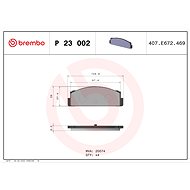 BREMBO Brake pad set P 23 002 - Brake Pads