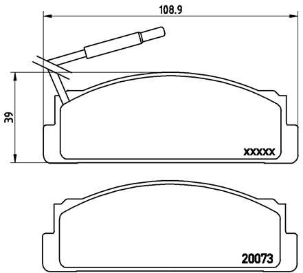 BREMBO Brake pad set P 23 005 - Brake Pads
