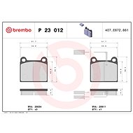 BREMBO Brake pad set P 23 012 - Brake Pads
