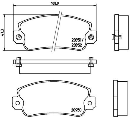 BREMBO Brake pad set P 23 013 - Brake Pads