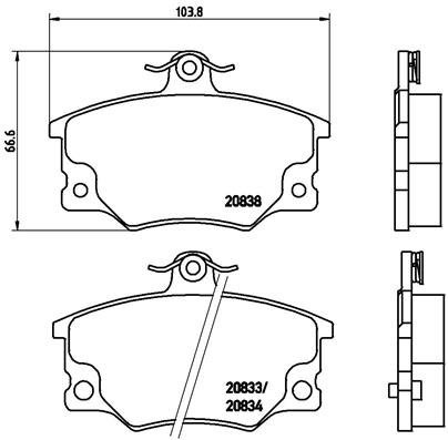 BREMBO Brake pad set P 23 017 - Brake Pads