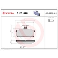 BREMBO Brake pad set P 23 018 - Brake Pads