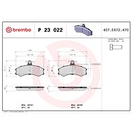 BREMBO Brake pad set P 23 022 - Brake Pads