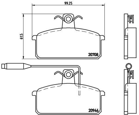 BREMBO Brake pad set P 23 024 - Brake Pads