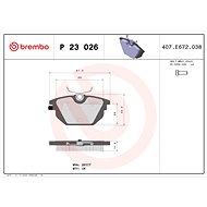 BREMBO Brake pad set P 23 026 - Brake Pads