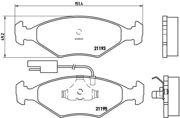 BREMBO Brake pad set P 23 039 - Brake Pads