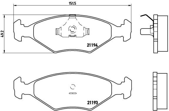 BREMBO Brake pad set P 23 040 - Brake Pads