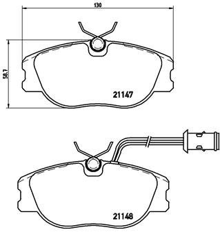 BREMBO Brake pad set P 23 041 - Brake Pads