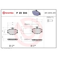 BREMBO Brake pad set P 23 044 - Brake Pads