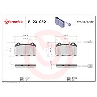 BREMBO Brake pad set P 23 052 - Brake Pads