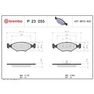 BREMBO Brake pad set P 23 055 - Brake Pads