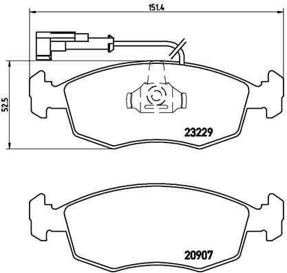 BREMBO Brake pad set P 23 063 - Brake Pads