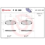 BREMBO Brake pad set P 23 068 - Brake Pads