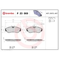 BREMBO Brake pad set P 23 069 - Brake Pads