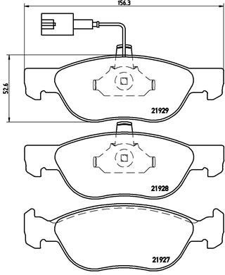 BREMBO Brake pad set P 23 070 - Brake Pads