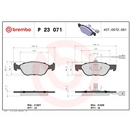 BREMBO Brake pad set P 23 071 - Brake Pads