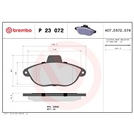 BREMBO Brake pad set P 23 072 - Brake Pads