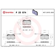 BREMBO Brake pad set P 23 074 - Brake Pads