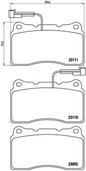 BREMBO Brake pad set P 23 078 - Brake Pads
