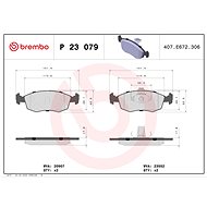 BREMBO Brake pad set P 23 079 - Brake Pads