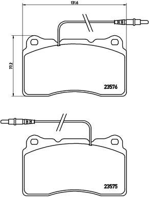 BREMBO Brake pad set P 23 082 - Brake Pads