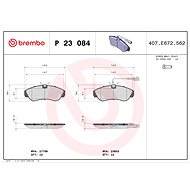 BREMBO Brake pad set P 23 084 - Brake Pads