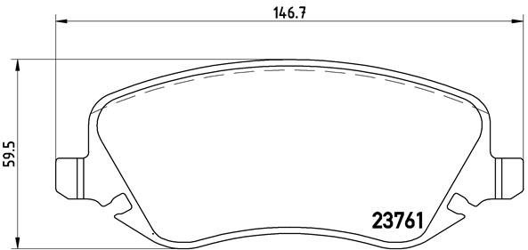 BREMBO Brake pad set P 23 088 - Brake Pads