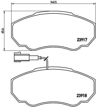 BREMBO Brake pad set P 23 091 - Brake Pads