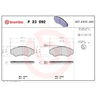 BREMBO Brake pad set P 23 092 - Brake Pads