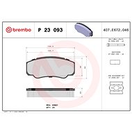 BREMBO Brake pad set P 23 093 - Brake Pads