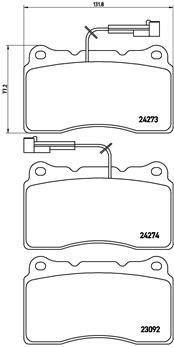BREMBO Brake pad set P 23 098 - Brake Pads