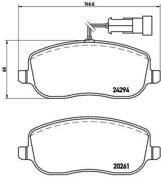 BREMBO Brake pad set P 23 100 - Brake Pads