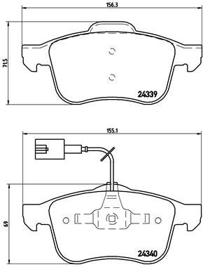 BREMBO Brake pad set P 23 103 - Brake Pads