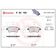 BREMBO Brake pad set P 23 105 - Brake Pads
