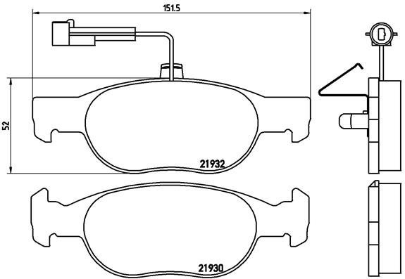 BREMBO Brake pad set P 23 113 - Brake Pads