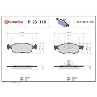 BREMBO Brake pad set P 23 118 - Brake Pads