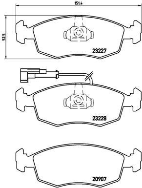 BREMBO Brake pad set P 23 121 - Brake Pads