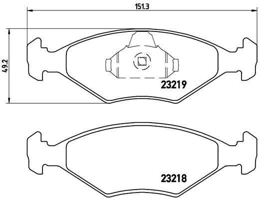 BREMBO Brake pad set P 23 124 - Brake Pads