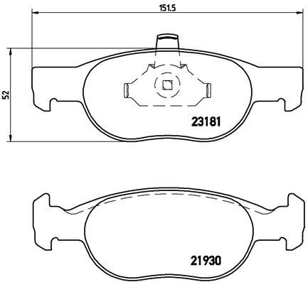 BREMBO Brake pad set P 23 125 - Brake Pads