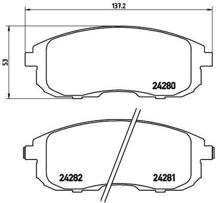 BREMBO Brake pad set P 23 126 - Brake Pads