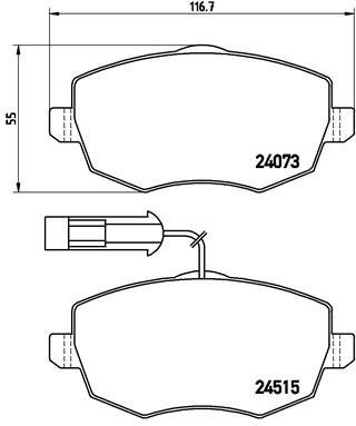 BREMBO Brake pad set P 23 128 - Brake Pads