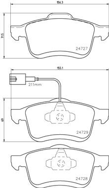 BREMBO Brake pad set P 23 130 - Brake Pads