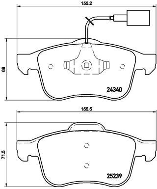 BREMBO Brake pad set P 23 132X - Brake Pads