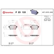 BREMBO Brake pad set P 23 133X - Brake Pads